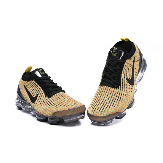 Air VaporMax Flyknit 3 Black Yellow  AJ6900-006 W/M Sneakers