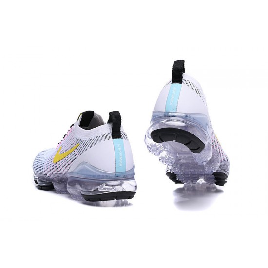 Air VaporMax Flyknit 3 White Yellow AJ6900-103 W/M Sneakers