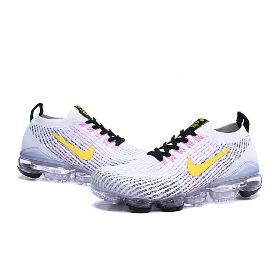 Air VaporMax Flyknit 3 White Yellow AJ6900-103 W/M Sneakers