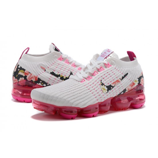 Air VaporMax Flyknit 3 White Pink AJ6910-601 WMNS Sneakers