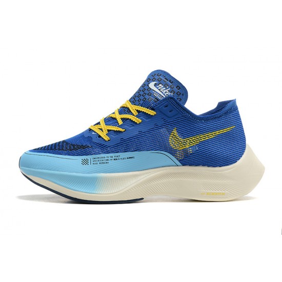 Nike ZoomX VaporFly NEXT Men Blue Yellow sneakers