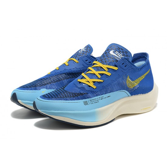 Nike ZoomX VaporFly NEXT Men Blue Yellow sneakers