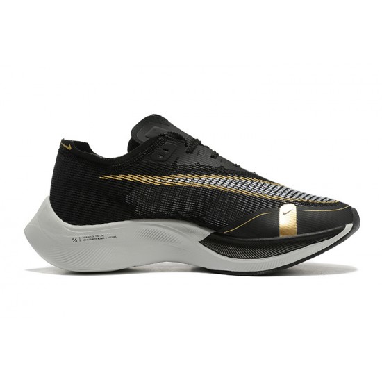 W/M Nike ZoomX VaporFly NEXT Black Gold sneakers