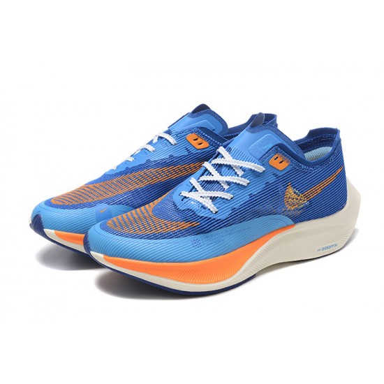 W/M Nike ZoomX VaporFly NEXT Blue Orange sneakers