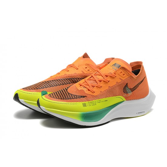 W/M Nike ZoomX VaporFly NEXT Orange White sneakers