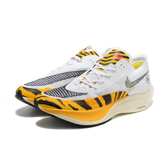 W/M Nike ZoomX VaporFly NEXT White Orange sneakers