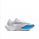 W/M Nike ZoomX VaporFly NEXT White and Blue sneakers