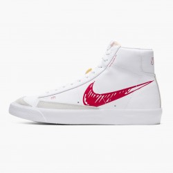 Nike WMNS Blazer Mid 77 Sketch White Red CW7580 100 Sports Shoes