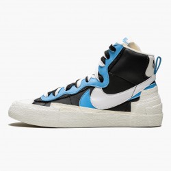 Nike WMNS Blazer Mid sacai White Black Legend Blue BV0072 001 Sports Shoes