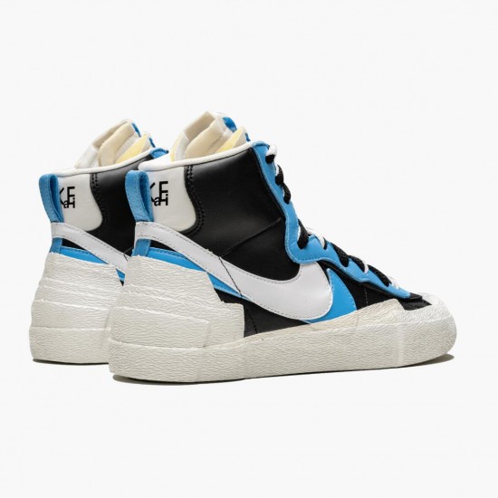 Nike WMNS Blazer Mid sacai White Black Legend Blue BV0072 001 Sports Shoes