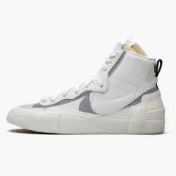 Nike WMNS Blazer Mid sacai White Grey BV0072 100 Sports Shoes