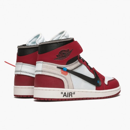 Nike Mens Air Jordan 1 Retro High Off White Chicago AA3834 101 Sports Shoes