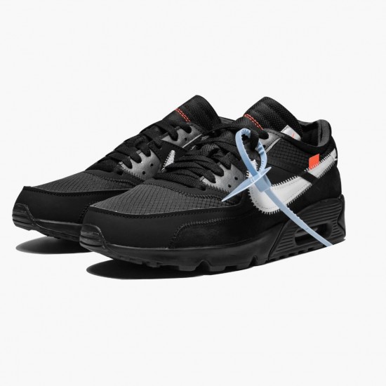 Nike WMNS Air Max 90 OFF WHITE Black AA7293 001 Sports Shoes