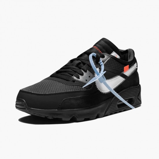 Nike WMNS Air Max 90 OFF WHITE Black AA7293 001 Sports Shoes