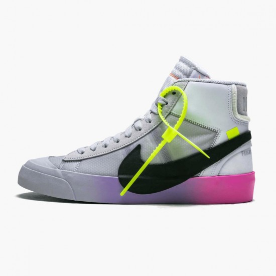 Nike WMNS Blazer Mid Off-White Wolf Grey Serena Queen AA3832 002 Sports Shoes