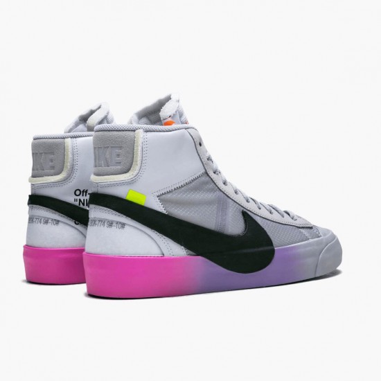 Nike WMNS Blazer Mid Off-White Wolf Grey Serena Queen AA3832 002 Sports Shoes