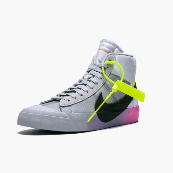 Nike WMNS Blazer Mid Off-White Wolf Grey Serena Queen AA3832 002 Sports Shoes