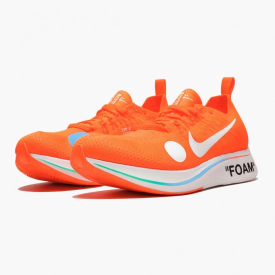 Nike Mens Zoom Fly Mercurial Off White Total Orange AO2115 800 Sports Shoes