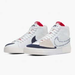 Nike Mens SB Blazer Mid Edge Hack Pack White 