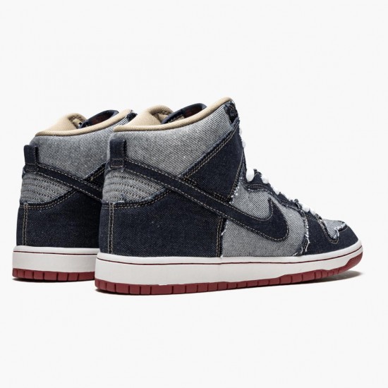 Nike Mens SB Dunk High Reese Forbes Denim CT6680 100 Sports Shoes