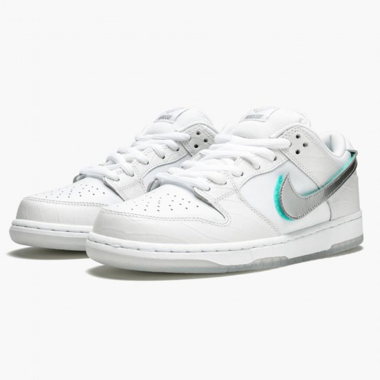 Nike WMNS SB Dunk Low Diamond Supply Co White Diamond BV1310 100 Sports Shoes