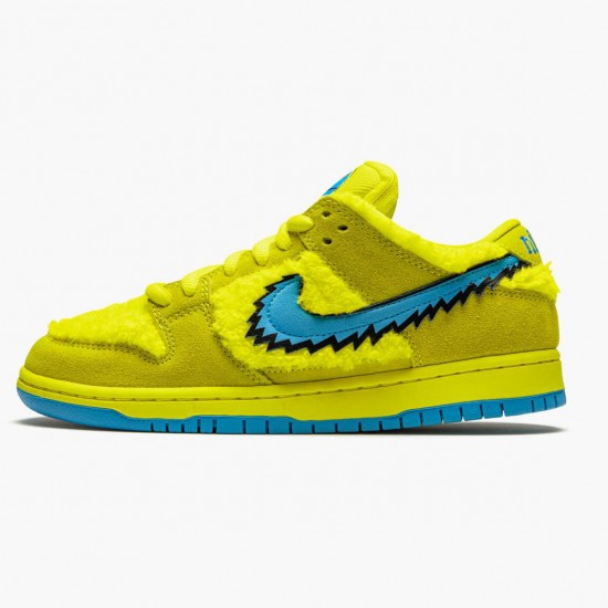 Nike WMNS SB Dunk Low Grateful Dead Bears Opti Yellow CJ5378 700 Sports Shoes