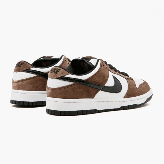 Nike Mens SB Dunk Low White Black Trail End Brown 304292 102 Sports Shoes