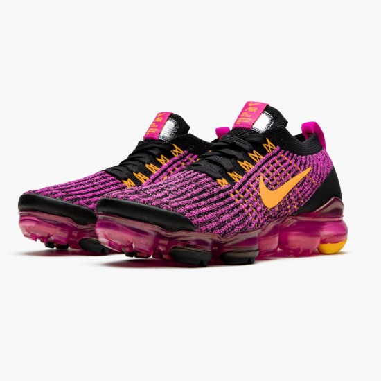 Nike WMNS Air VaporMax Flyknit 3 Laser Fuchsia Laser Orange AJ6910 600 Sports Shoes