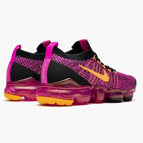 Nike WMNS Air VaporMax Flyknit 3 Laser Fuchsia Laser Orange AJ6910 600 Sports Shoes