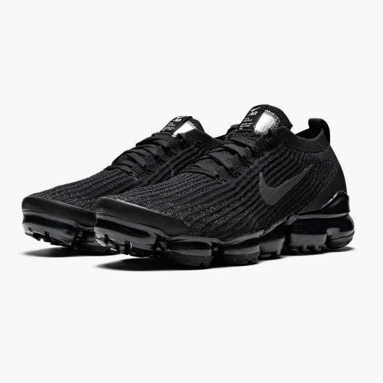 Nike Mens Air VaporMax Flyknit 3 Triple Black AJ6910 002 Sports Shoes