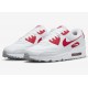 Nike Mens Air Max 90 White Red DX8966-100 Sports Shoes