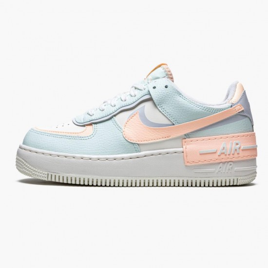 Nike WMNS Air Force 1 Shadow Barely Green Crimson Tint Sports Shoes CU8591 104