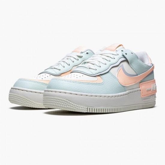 Nike WMNS Air Force 1 Shadow Barely Green Crimson Tint Sports Shoes CU8591 104