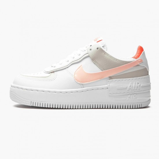 Nike WMNS Air Force 1 Shadow White/Crimson Tint Sports Shoes DH3896-100