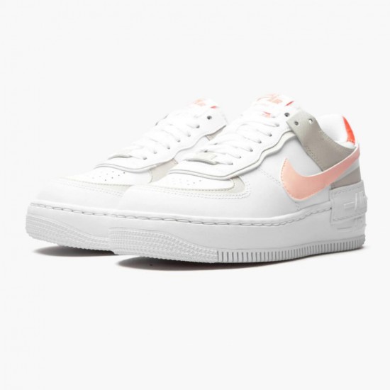 Nike WMNS Air Force 1 Shadow White/Crimson Tint Sports Shoes DH3896-100