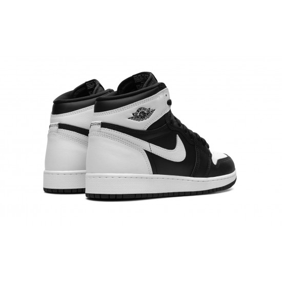 GradeSchool Nike Air Jordan 1 High Black White FD1437-010 Shoes